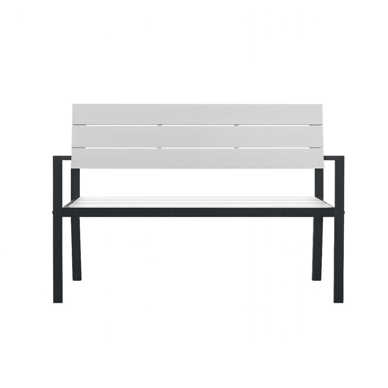 Aga Zahradní lavice 118x54x77 cm Šedá