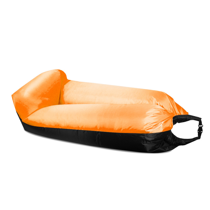 Aga Nafukovací vak LAZY BAG 230x70 cm Černý/Oranžový