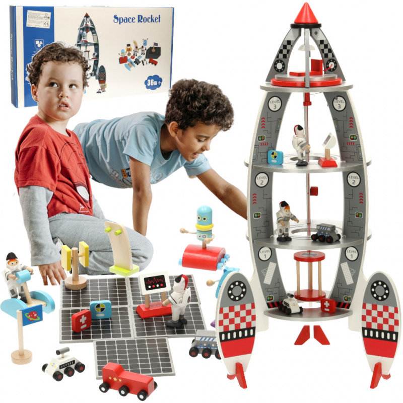 Aga Dětská dřevěná raketová loď