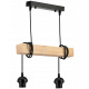 Závěsné stropní svítidlo LED dřevěný trámový 2xE27 Drátěný kulový lustr