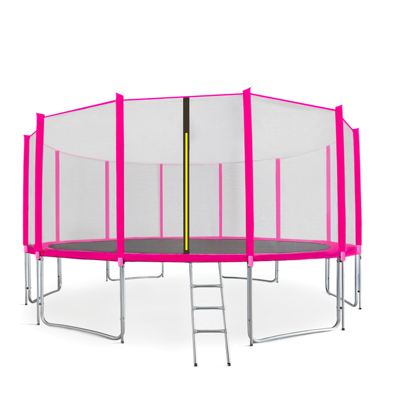 Aga SPORT PRO Trampolína 500 cm Pink + ochranná síť + žebřík + kapsa na obuv
