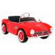 BMW 507 Retro dětské elektrické auto červené + LED audio + dálkové ovládání + eko kůže + EVA + pomalý start