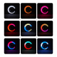 Aga RGB LED Lampa 5v1 s bezdrátovou nabíječkou Černá