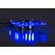 BERGE Podhledové bodové svítidlo BRG71025 nevýklopné - GU10 - čtverec + svítící LED pásek 3W modrá
