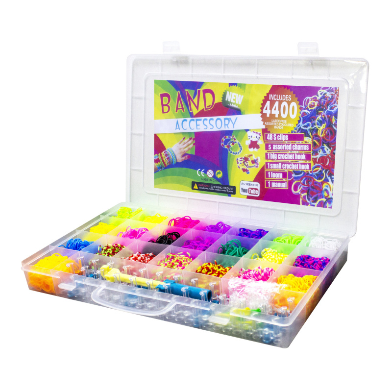 Aga4Kids Sada gumiček na výrobu náramků 4400ks