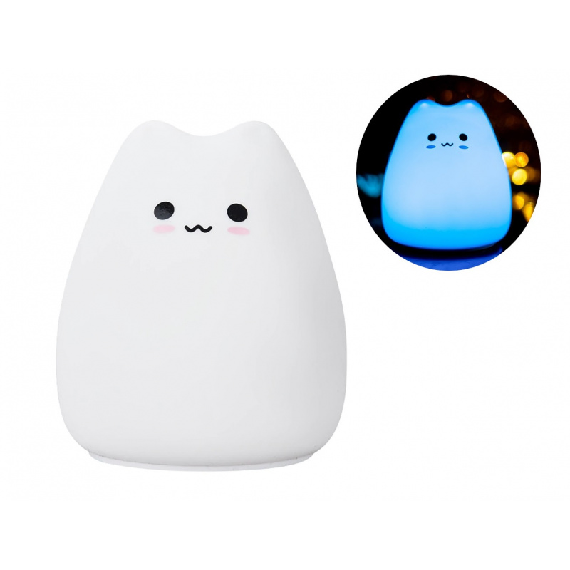 Aga Dotykové noční světlo Little Cat - silikonové LED