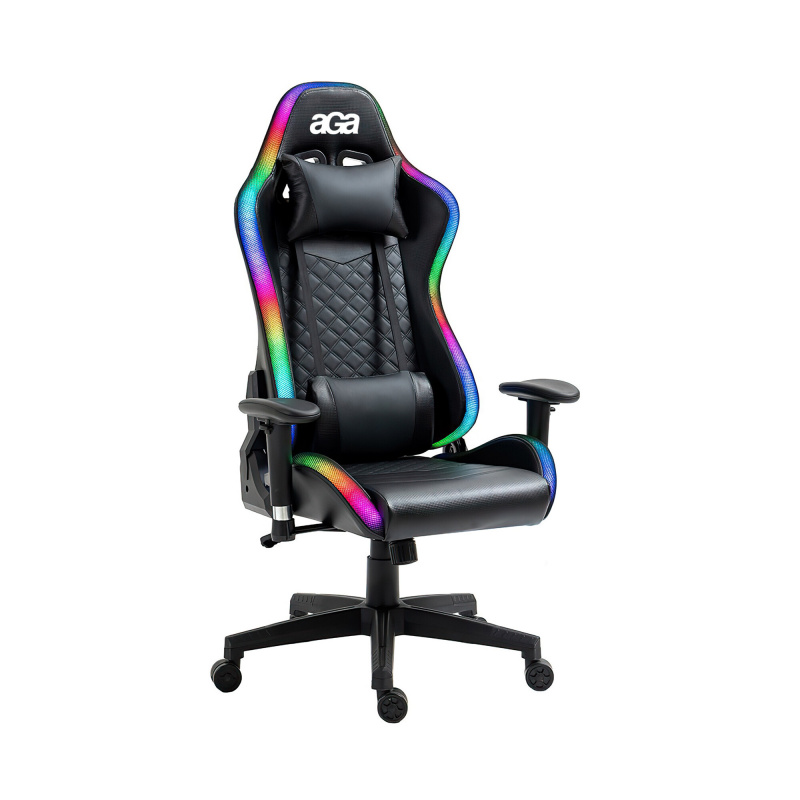 Aga Herní židle s RGB podsvícením Černá