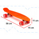 Aga Frisbee skateboard LED kolečka oranžová
