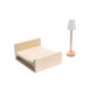 Aga MDF Domeček pro panenky s nábytkem 78cm LED Černý