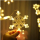 Světelný závěs vločky, hvězdy 138 LED, USB, dálkové ovládání, teplá bílá ISO 19746