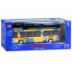 Kovový dvoupatrový autobus ZA2094 - žlutý