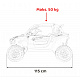 Vozidlo Buggy 4x4 KCK 24V9Ah Černé