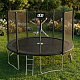 Aga SPORT PRO Trampolína 430 cm Černá + ochranná síť  + žebřík + kapsa na obuv