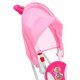 dětské tříkolové kolo Elephant Pink + zvuky + stříška + zábrana + opěrka nohou + rukojeť + ližiny + úložný prostor