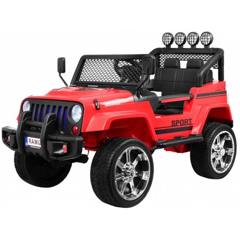 Terénní auto Raptor Drifter Red + Dálkové ovládání + Pohon 4x4 + Úložný prostor + Pomalý start + MP3 LED dioda
