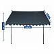 Aga Teleskopická markýza 300x120 cm Šedá