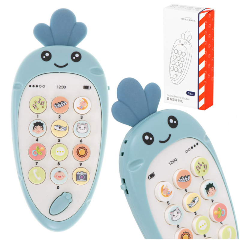 Aga Vzdělávací Smartphone mrkev Modrá