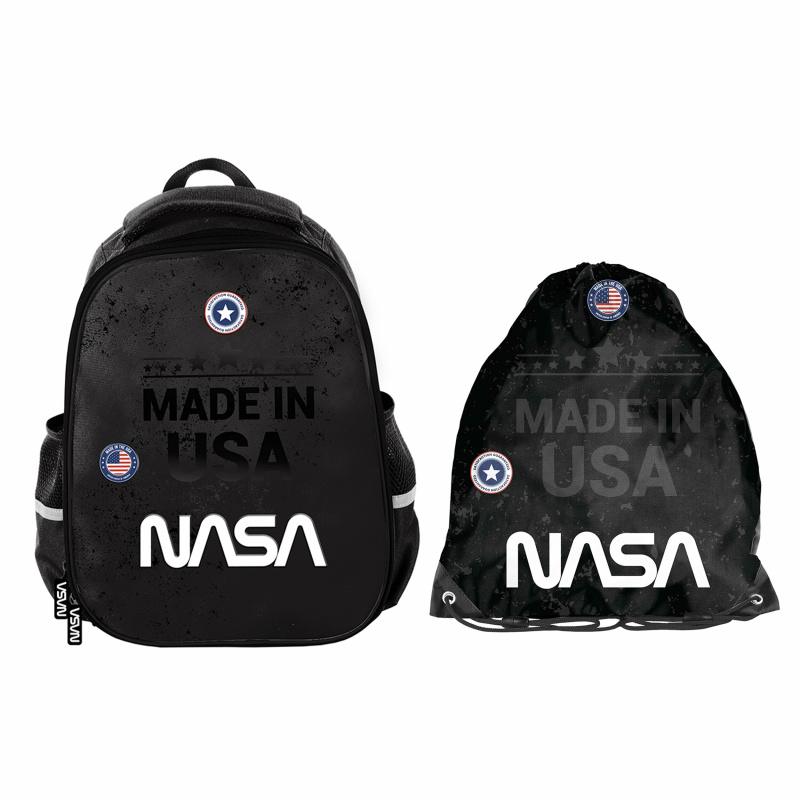 Paso Školní set dvoukomorový batoh + vak na záda Nasa