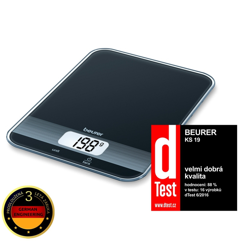BEURER KS 19 BLACK  / 3 letá záruka - BEURER