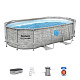 BESTWAY Power Steel Swim Vista bazén s oknem 427x250x100 14x8FT 7in1