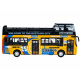 Kovový dvoupatrový autobus ZA2094 - žlutý