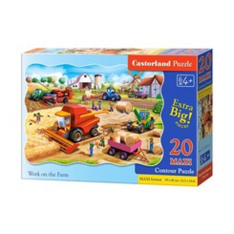 CASTORLAND puzzle 20 MAXI dílků - Práce na farmě
