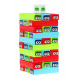 Mini arkádová hra Jenga pro děti 3+ Skládání věží + 30 barevných kostek + kostky