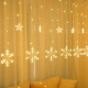 Světelný závěs vločky, hvězdy 138 LED, USB, dálkové ovládání, teplá bílá ISO 19746