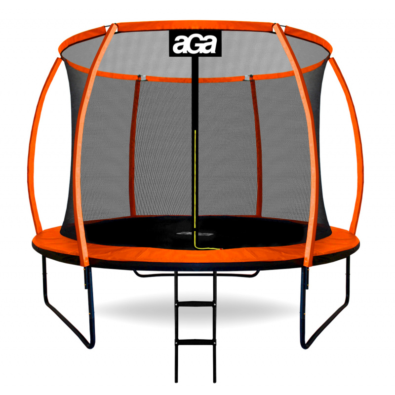 Aga SPORT EXCLUSIVE Trampolína 250 cm Oranžová + ochranná síť + žebřík