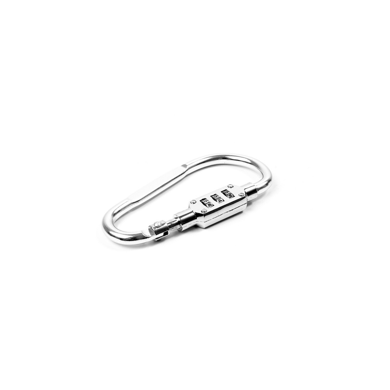 Aga Karabina s kódovým zámkem 9x4,8 cm Stříbrná