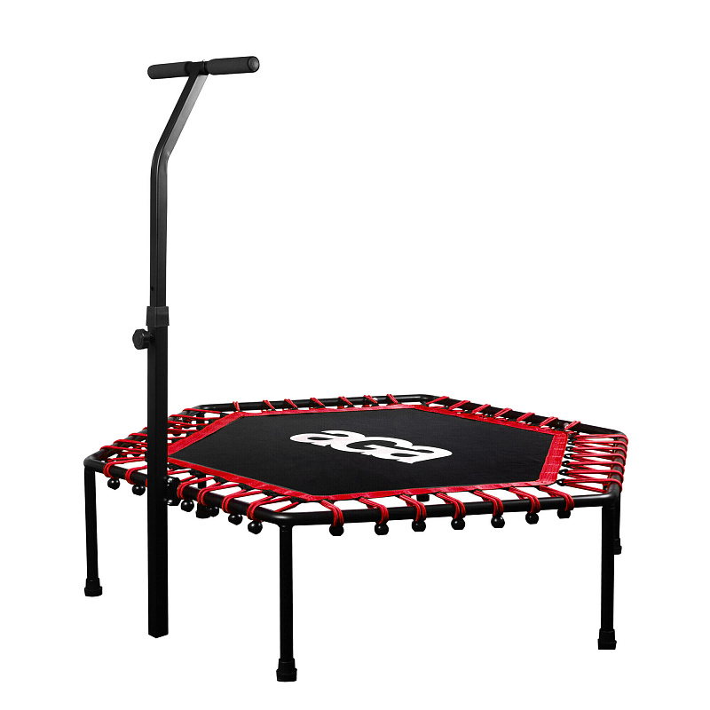 Aga FITNESS Trampolína 130 cm Červená + madlo - II. JAKOST