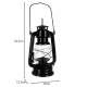 Petrolejová lampa 24 cm Černá