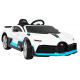 Bugatti Divo Dětské autíčko na baterie bílé + dálkové ovládání + EVA + pomalý start + LED MP3