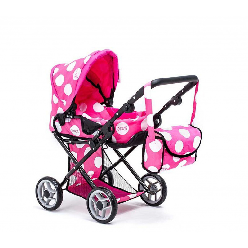 Doris Kočárek pro panenky 9346 Hot Pink & Black