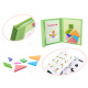Aga Dětské magnetické 3D puzzle - Tangram bloky