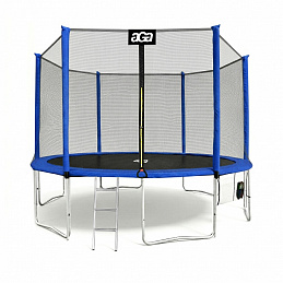 Aga SPORT PRO Trampolína 400 cm Modrá + ochranná síť + žebřík + kapsa na obuv