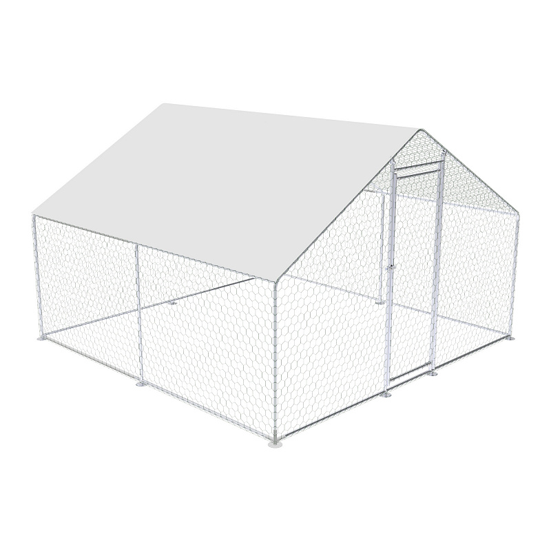 Aga Výběh pro slepice 3x3x2 m s krycí plachtou - venkovní klec pro drůbež a králíky