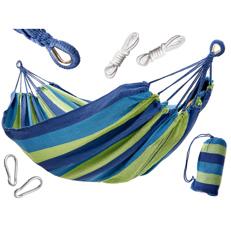 Aga Houpací síť pro 2 osoby 200x150 cm barevná modrá
