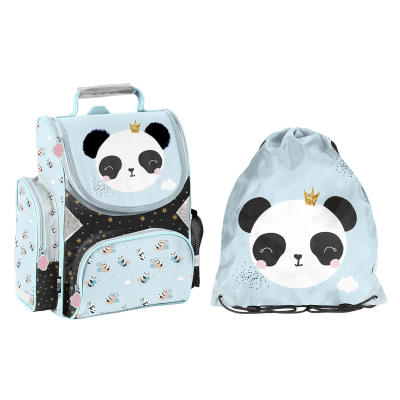 Paso Školní set aktovka + vak na záda Panda