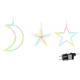 Světelný závěs hvězdy, měsíc 138 LED multicolor ISO 11328