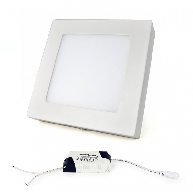 LED panel ČTVERCOVÝ BRGD0128 170x170x35mm přisazený - 12W - 230V - 860Lm - studená bílá