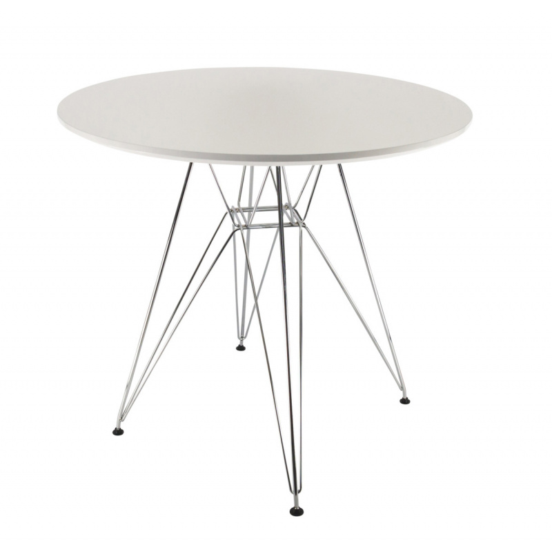 Aga Jídelní kulatý stůl 80 cm Bílý 2DAZ584 - II. JAKOST