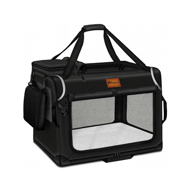Tresko Přepravka pro psy a kočky 50x34x34 cm Černá