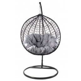 Aga Závěsné křeslo ORTA MR4202B-LG Černé/Světle šedé