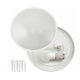 Kulaté bílé přisazené stropní svítidlo N/T 2x E27 + 2x LED žárovka