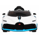 Bugatti Divo Dětské autíčko na baterie bílé + dálkové ovládání + EVA + pomalý start + LED MP3