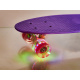 Aga Fiskeboard skateboard LED kolečka fialová