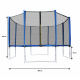 Aga SPORT PRO Trampolína 366 cm Blue + ochranná síť