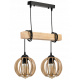 Závěsné stropní svítidlo LED dřevěný trám 2xE27 Wooden Ball Lustr