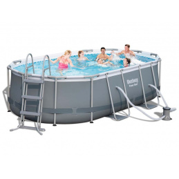 Bestway Power Steel Oval 4,88 x 3,05 x 1,07 m 56448 + Kartušová filtrace